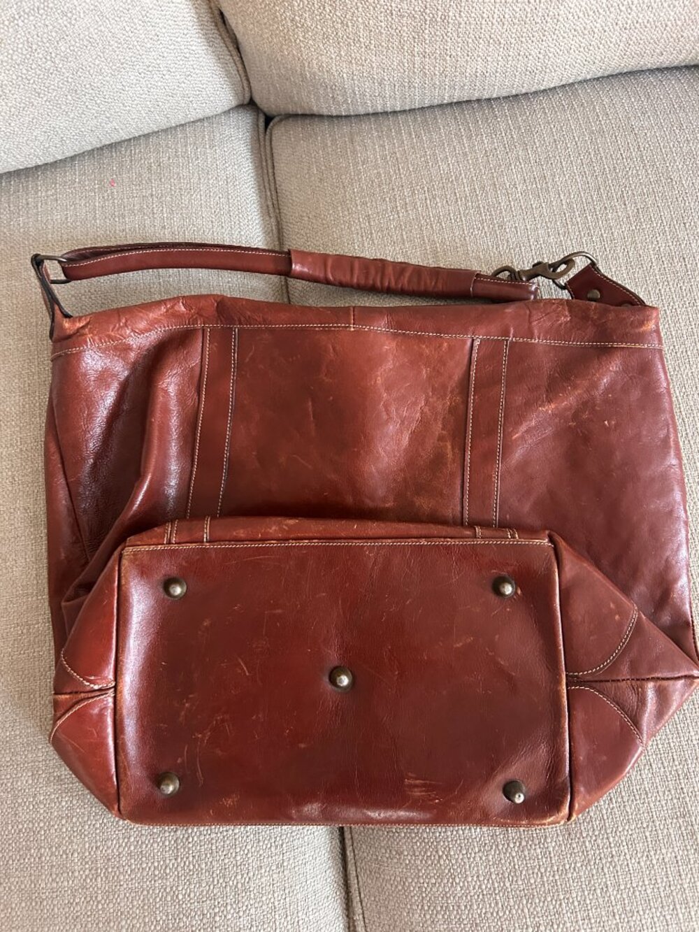 Italian Genuine Leather Travel Bag/Tote - Picture 2 of 7